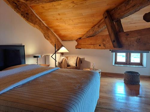 Postel nebo postele na pokoji v ubytování Chateau de la Segue