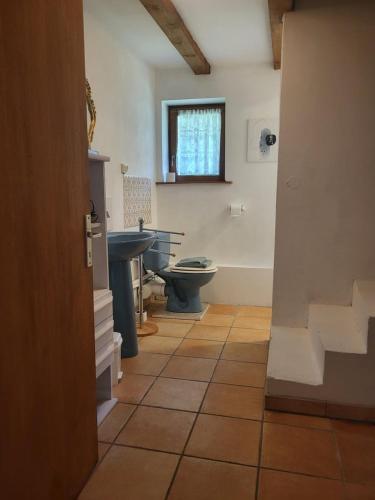 a bathroom with a sink and a toilet and a window at Le GITE Du MEIERHOF in Muhlbach-sur-Munster