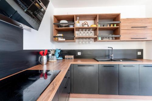 Dapur atau dapur kecil di Villa Sérénity 10 pers maxi
