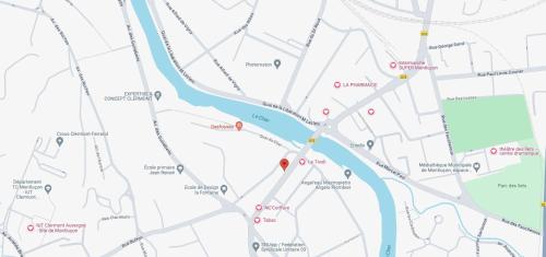 a map of the city of philadelphia with red dots at Le Gatsby - Home Homy in Montluçon