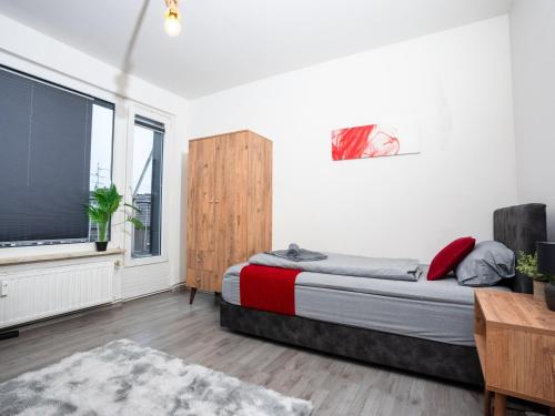 Vuode tai vuoteita majoituspaikassa SR24 - Apartment in Duisburg mit Balkon