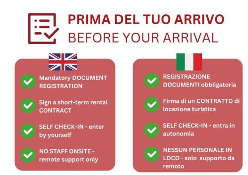 a set of four logos for thearma jab twoarma before your arrival at CaseOspitali - Casa Marina grande bilocale con terrazzo perfetto x2 in Cernusco sul Naviglio