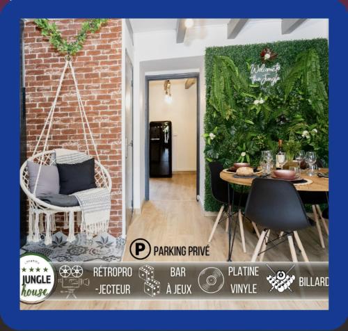 Foto MAISON "Jungle House" 90 m2 BILLARD, RÉTROPROJECTEUR, BAR À JEUX , VINYLE, WIFI FIBRE, idéal PRO & FAMILLE à Montbrison 1