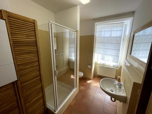 Koupelna v ubytování Meeresbriese