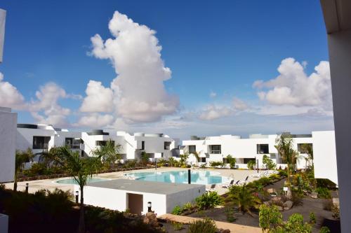 an aerial view of a resort with a swimming pool at Casa Lucia in Villaverde