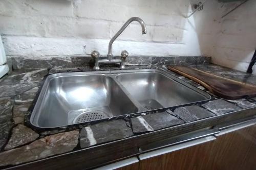 Η κουζίνα ή μικρή κουζίνα στο Cálida casa de montaña