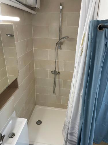 Koupelna v ubytování Confortable studio au calme avec accès piscine et parking
