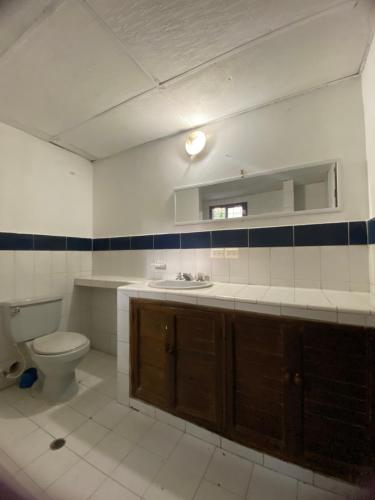 een badkamer met een toilet en een wastafel bij VEGAN ROOM in Barranquilla