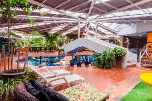 Bazén v ubytování Spa Hosteria Miramelindo nebo v jeho okolí