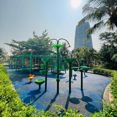 a playground in a park with a play area at Seaview 2B1R 6pax Condo Forest City 2E-2117 in Gelang Patah