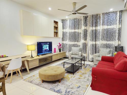 Μια τηλεόραση ή/και κέντρο ψυχαγωγίας στο Blue Sky Apartment