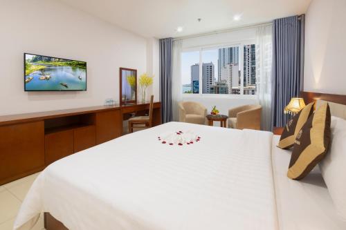 TV a/nebo společenská místnost v ubytování T78 Nha Trang Hotel