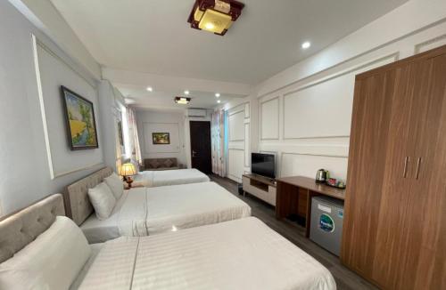 Televisyen dan/atau pusat hiburan di Hanoi City Gate Hotel