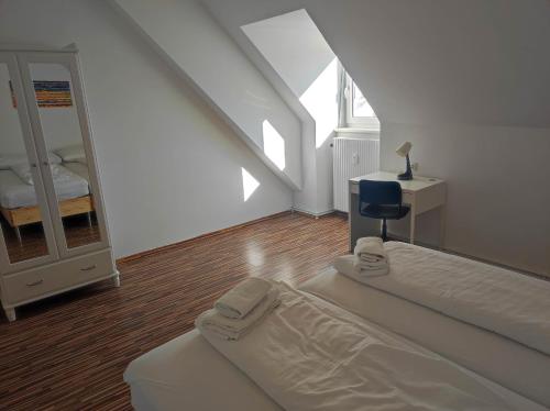 Postel nebo postele na pokoji v ubytování Haus Semmi