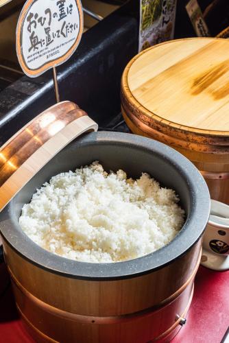 a pot of rice sitting on top of a counter at Via Inn Prime Kyotoeki Hachijoguchi in Kyoto