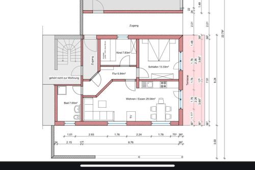 แผนผังของ Ferienwohnung Haslach