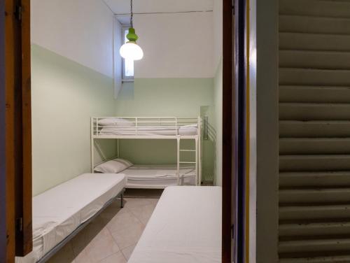 a room with two bunk beds and a light at Naples Pizza Hostel in Naples