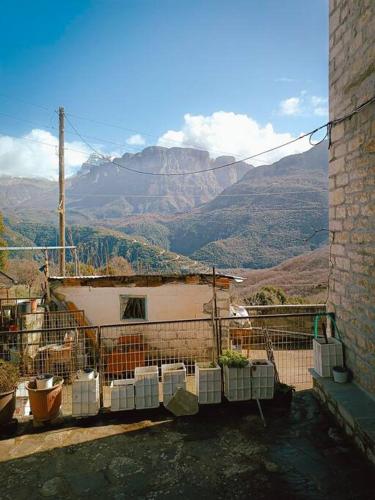 a house with a view of a mountain at Άγιος Μηνάς - Αστράκα View in Ágios Minás