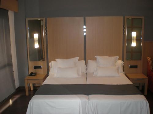 Katil atau katil-katil dalam bilik di Hotel Faro Salazón