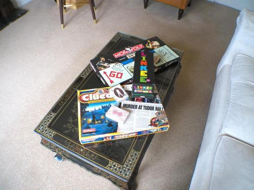 a coffee table with toys on top of it at Kingston House in Torquay