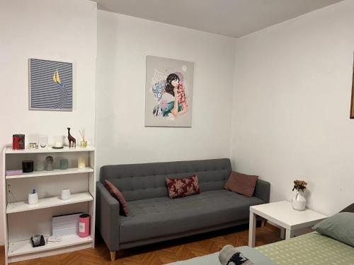 a living room with a couch and a table at İstanbul apartment 2 in Belgrade