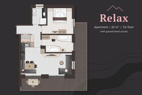 a floor plan of a house with private room at Enzianhof - Nature Apartments in San Giovanni in Val Aurina