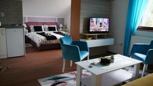 TV a/nebo společenská místnost v ubytování Kuća za Odmor Naša Priča