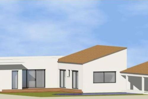 een indeling van een huis gepland voor een onderverdeling bij Villa 4P piscine avec toboggan et cascade in Bessan