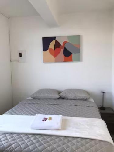 Postelja oz. postelje v sobi nastanitve Casa Colibrí Apartamento 7A