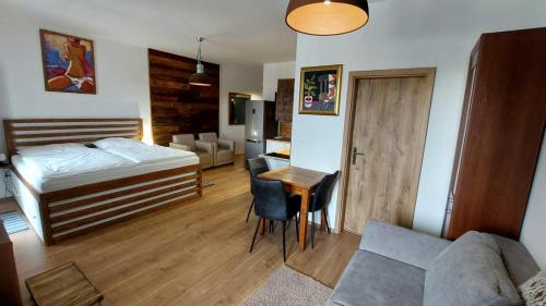 Postel nebo postele na pokoji v ubytování Apartmán Thermalpark Dunajská Streda