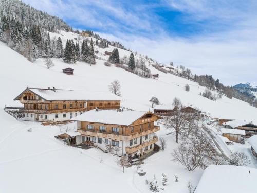 a ski lodge in the snow on a mountain at Anderla 2 in Haus