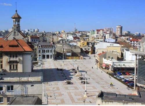 an aerial view of a city with buildings at Ama Boutique in Constanţa