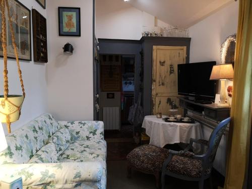 TV a/nebo společenská místnost v ubytování Villa le Cloky
