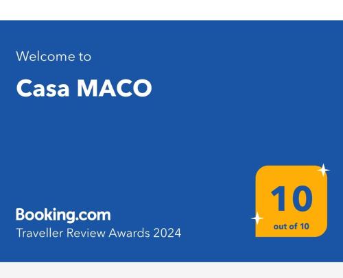 een screenshot van een casa mazco website met een gele doos bij Casa MACO in Campina