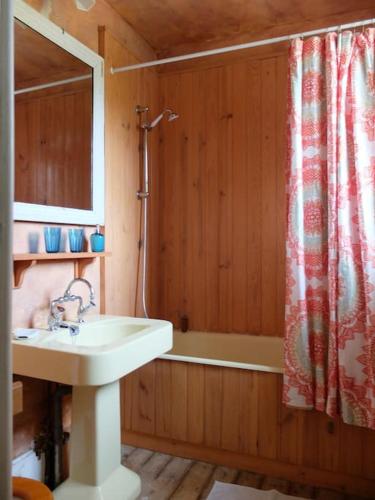 une salle de bain avec un lavabo, une douche et une baignoire dans l'établissement Château Seguier - Loire Valley and vineyards, à Brinon-sur-Sauldre