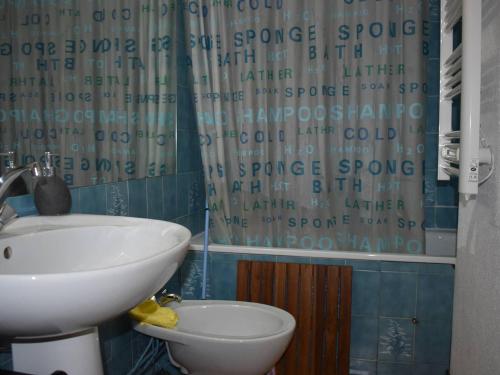 a bathroom with a sink and a toilet at Appartement Font-Romeu-Odeillo-Via, 2 pièces, 7 personnes - FR-1-580-27 in Font-Romeu-Odeillo-Via