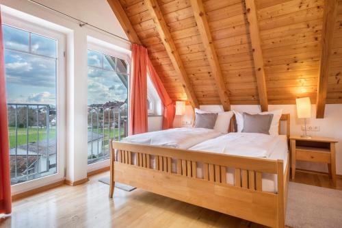 Postel nebo postele na pokoji v ubytování Ferienwohnungen Apfelhof-Bodensee