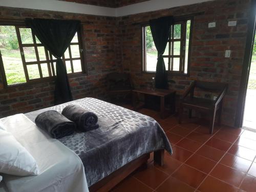 Krevet ili kreveti u jedinici u objektu Hacienda Rosa Franca