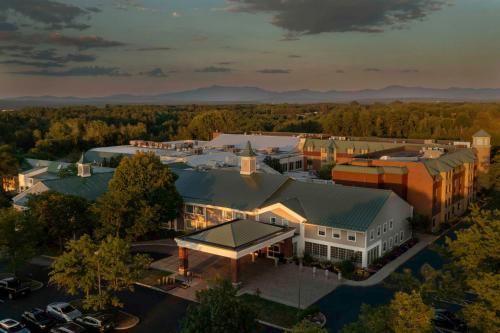 an overhead view of a building with a roof at DoubleTree by Hilton Hotel Burlington Vermont in Burlington