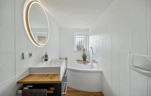 A bathroom at Stunning Home In Waltersdorf With Wifi