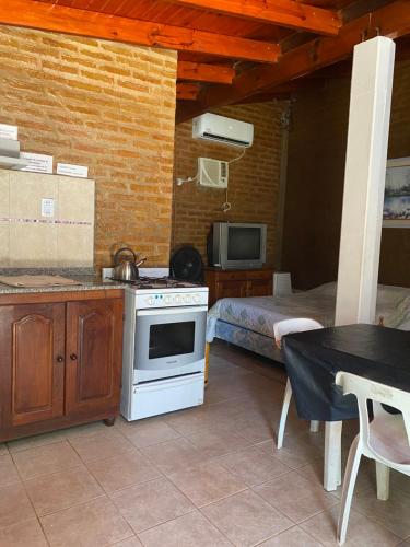 Dapur atau dapur kecil di Cabañas Don David