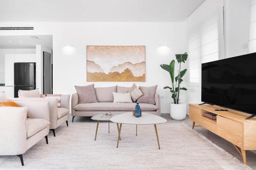 TV a/nebo společenská místnost v ubytování KG4 LUX Apartments