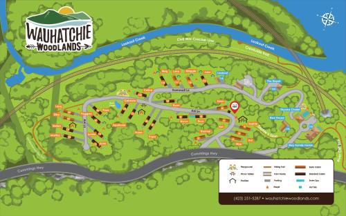 a map of the walt disney world resort at Meg Cabin Tiny Rustic Comfort On Lookout Mtn in Chattanooga