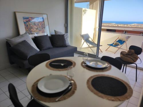 Posezení v ubytování Appartement Vue bleu azur