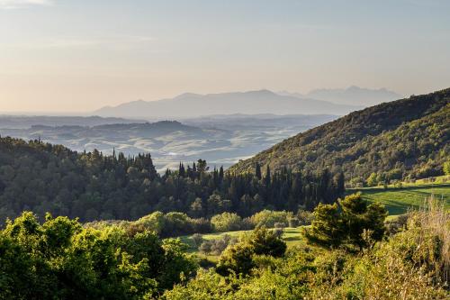 a view of the valley from the hills at Villa Velari In Volterra With Private Pool, AC in Volterra