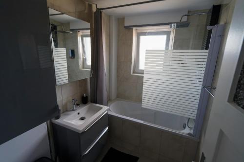 Agréable Appartement lumineux T4 ALSACE tesisinde bir banyo