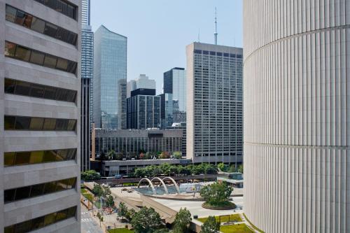 a view of a city with tall buildings at Marriott Downtown at CF Toronto Eaton Centre in Toronto