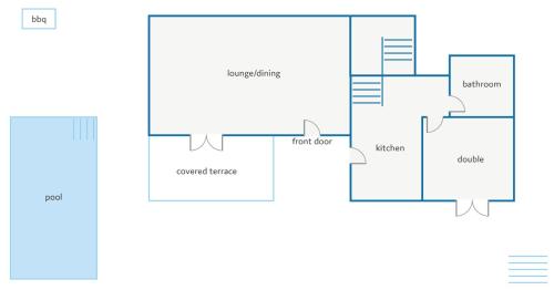 a floor plan of a house at Villa Provenzo by Villa Plus in Lourdhata