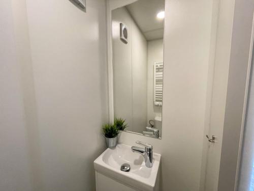 a bathroom with a sink and a mirror at Holiday Home Villa Ramses by Interhome in Riedenburg