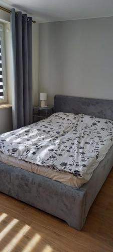 Tempat tidur dalam kamar di Mieszkanko w centrum